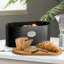 Black Metal Bread Bin 