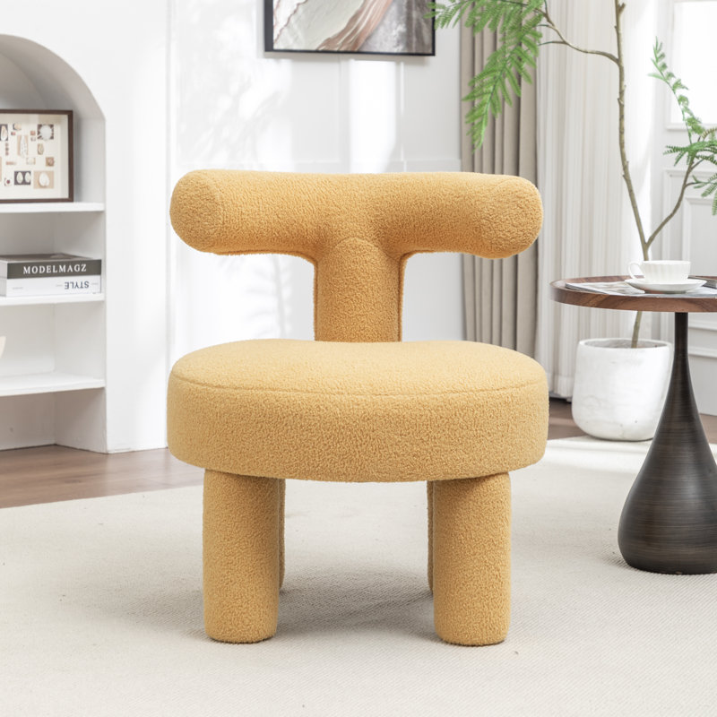 Bula Upholstered Barrel Chair, Yellow