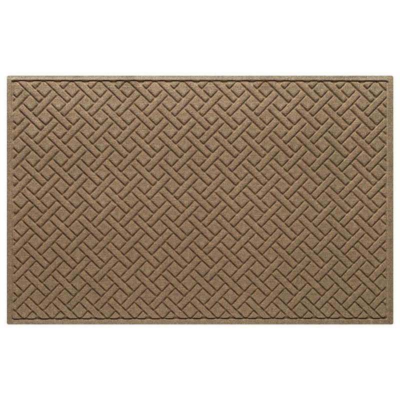 WaterHog® Lattice 45 in. x 70 in. Indoor Outdoor Doormat, 0.375" H x 72" W x 48" D, Camel