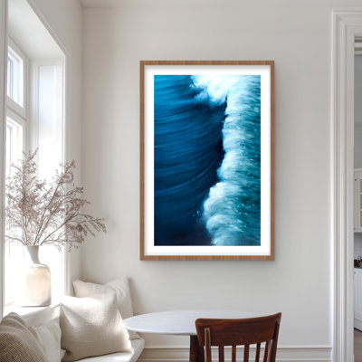 Wave - Waves Bathroom Framed Matted Print for Home Decor