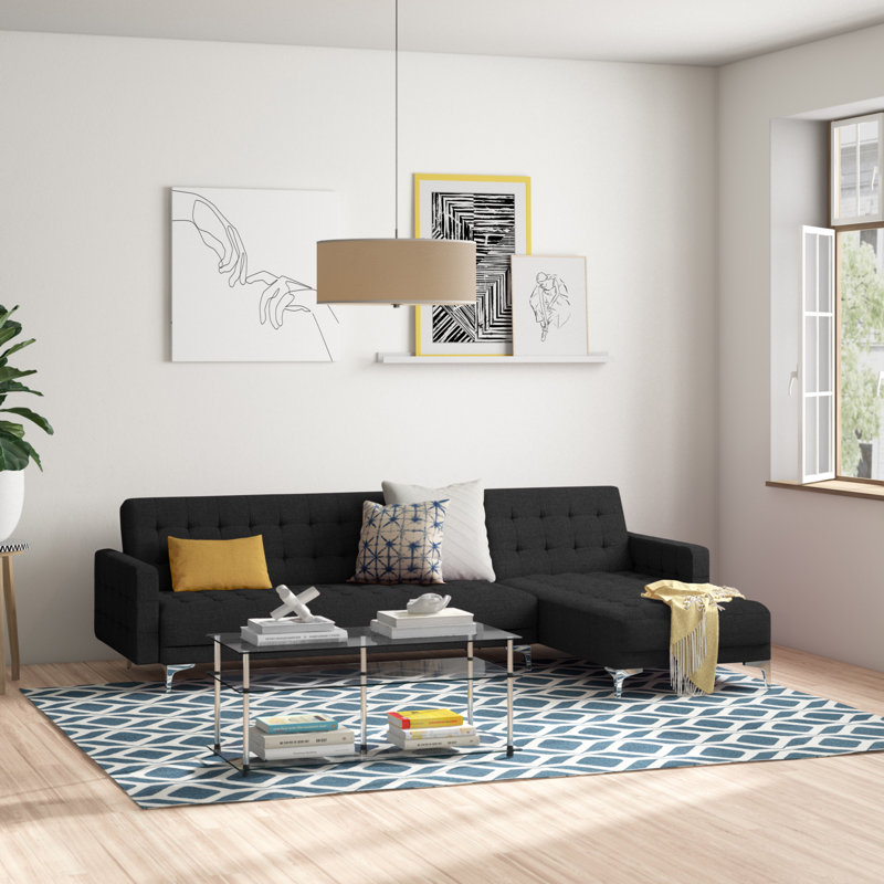 Wirrula 4 Seater Sofa Bed, Graphite Grey