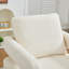 Fauteuil d'appoint pivotant revêtu de tissu bouclé-112730291