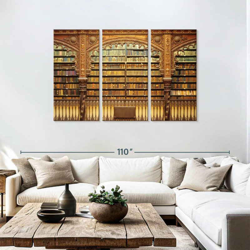 Lilie Old Library, 48" H x 74" W