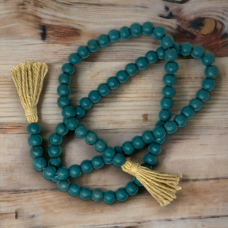Boho Bead Garland-Turquoise, Turquoise