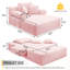 Chaise longue avec 3 coussins et pochette de rangement-132433421