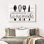 «Happiness Is Hommade Kitchen Tools», reproduction sur toile-124926146