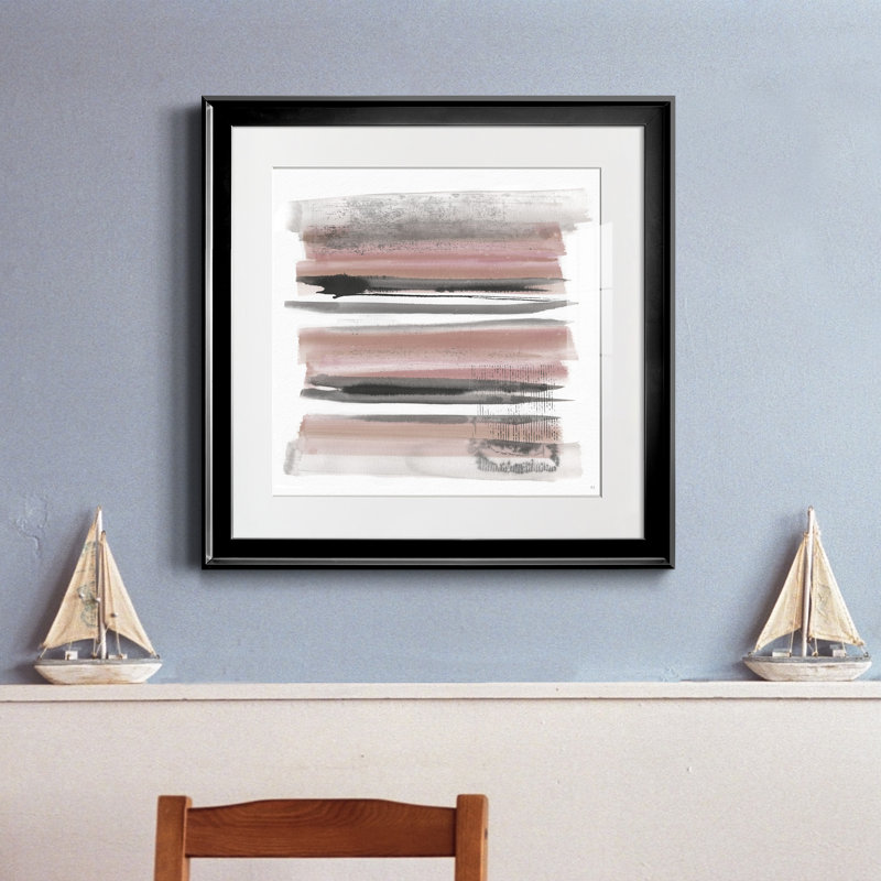 Sundown Turnwood I - peinture encadrée, Black Framed Paper, 16" H x 16" W x 1" D