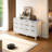 Gerius Fluted 6 Drawers Dresser, White-105517497