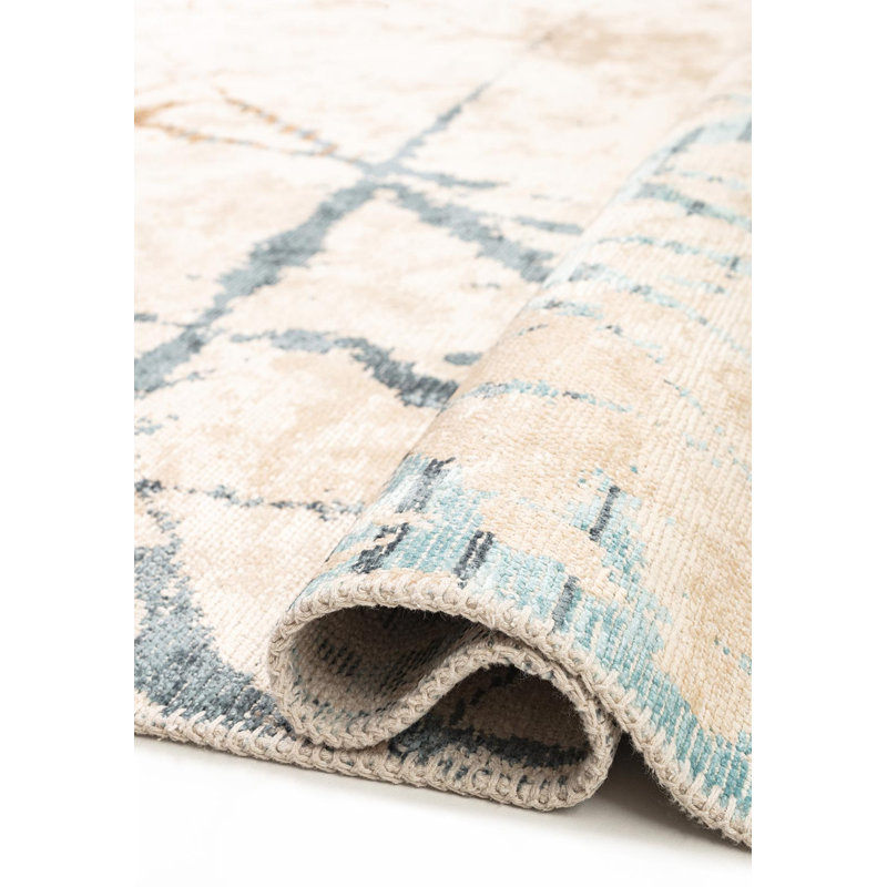 Modern Abstract Faded Lines Area Rug, Rectangle 7'10" x 9'10"