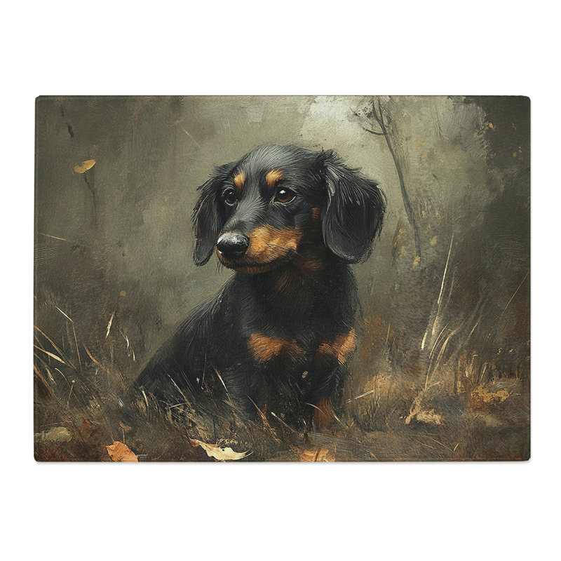 Dachshund Dog Vol.7  Glass Chopping Board