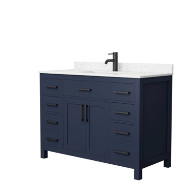 Beckett 48" Freestanding Single Bathroom Vanity with Cultured Marble Top