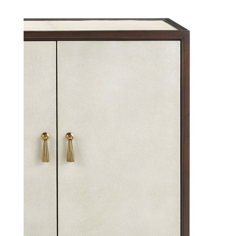 Evie 60.25'' W Sideboard, Ivory, Dark Walnut, Brass