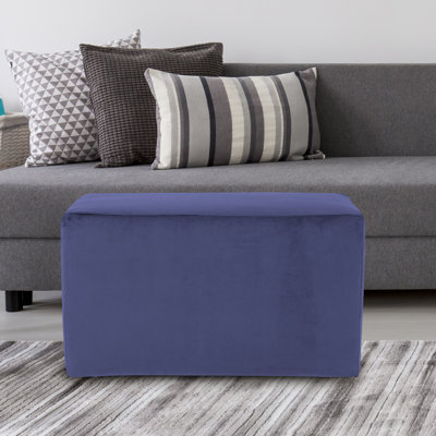 Asija Polyester Box Cushion Ottoman Slipcover
