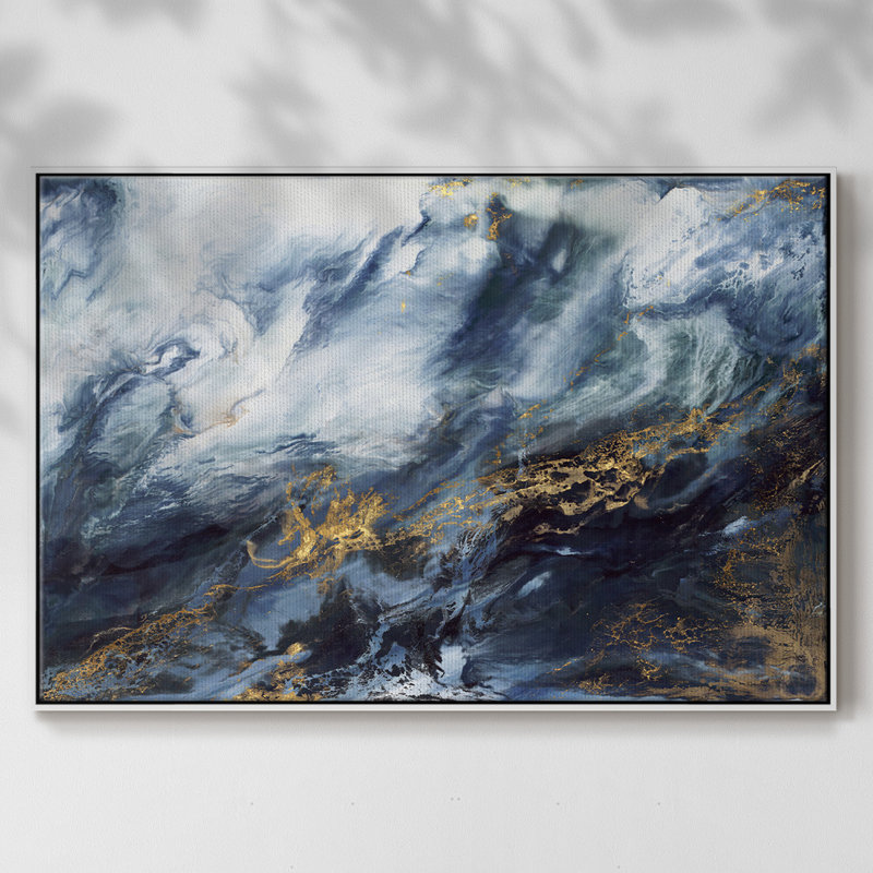 Anticipation V1, reproduction d'art sur toile, H 27 po x l 41 po x P 2 po, Toile encadrée flottée blanche