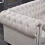 Canapé Chesterfield en tissu beige (beige)