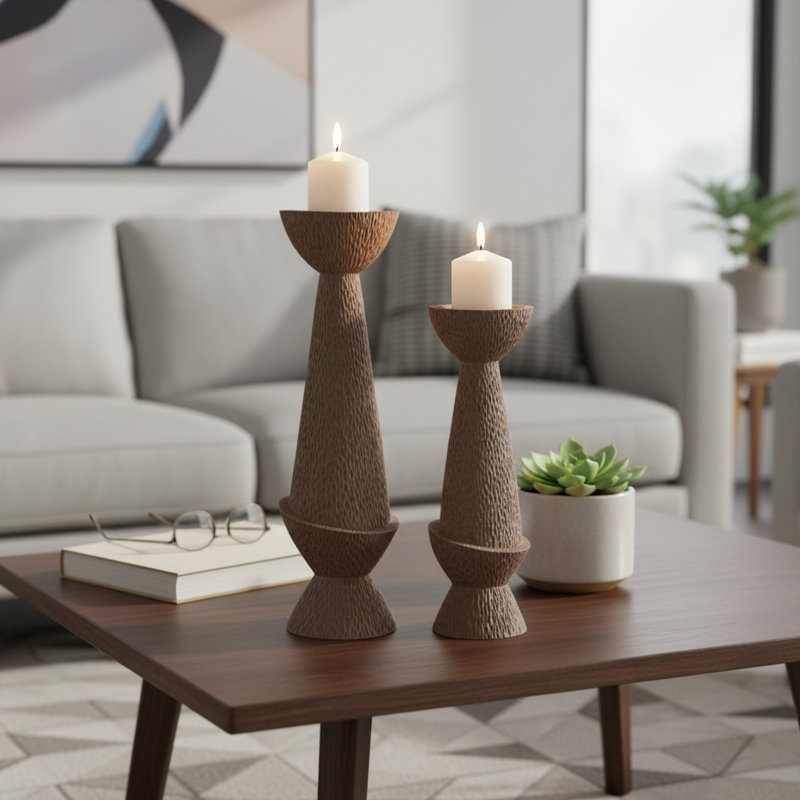 Set Of 2 16/20" Herstal Candle Holders