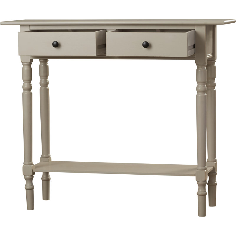 Brookshire 239.22cm Solid Wood Console Table, Vintage Grey
