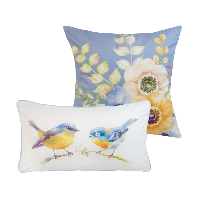 Donna Sharp Spring Flowers 2pc Pillow Set