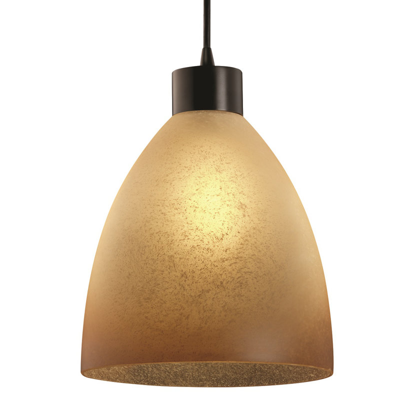 Aisaiah 1 - Light LED Single Pendant, Dark Bronze, Mercury Glass , No