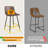 Nevaeah Upholstered Counter Stool with Metal Frame-942145353-954235859