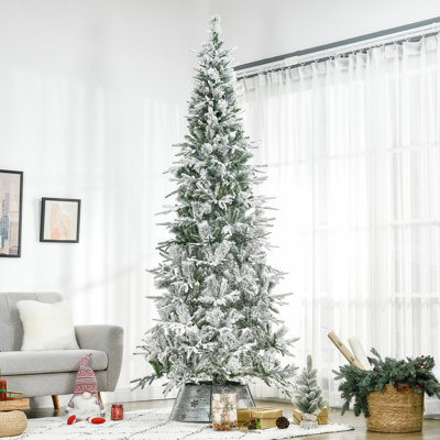 Arbre de Noël artificiel enneigé 9 pi avec branches réalistes et 1159 pointes HOMcom