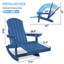 Chaise berçante d'extérieur surdimensionnée en plastique Adirondack-1084189525