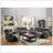Contemporary Motion Loveseat 1Pc Couch Metal Reclining Living Room Furniture Slate Blue Breathable Leatherette Recliners