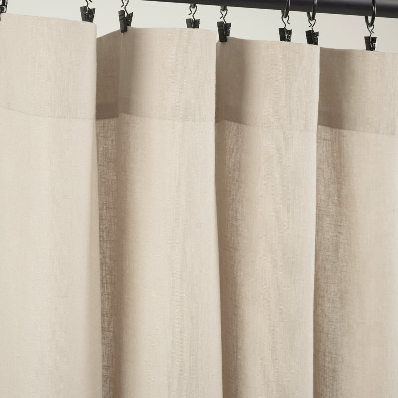 Rideau en mélange de coton Dunsmore, L 50 po x L 84 po, Lin