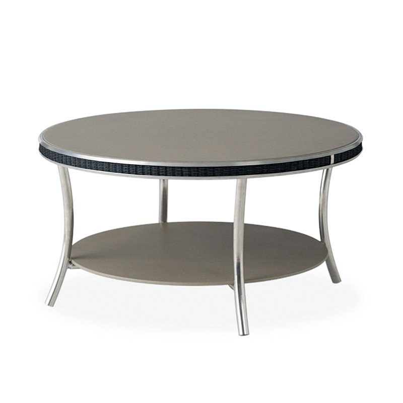 Essence Outdoor Round Coffee Table, Ebony