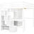 White Full Size Loft Bed With Multifunctional Desk, Storage Staircase, And Wardrobe, Ensuring A Safe Comfortable Bedroom Atmosphere L - Shaped Tidy-2088639889