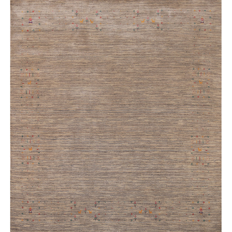 Tapis rayé tribal Gabbeh 8 x 8