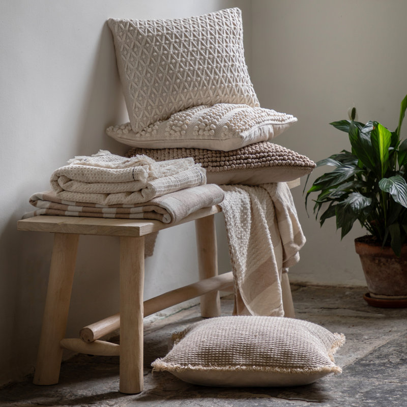 Cream Square Cushion