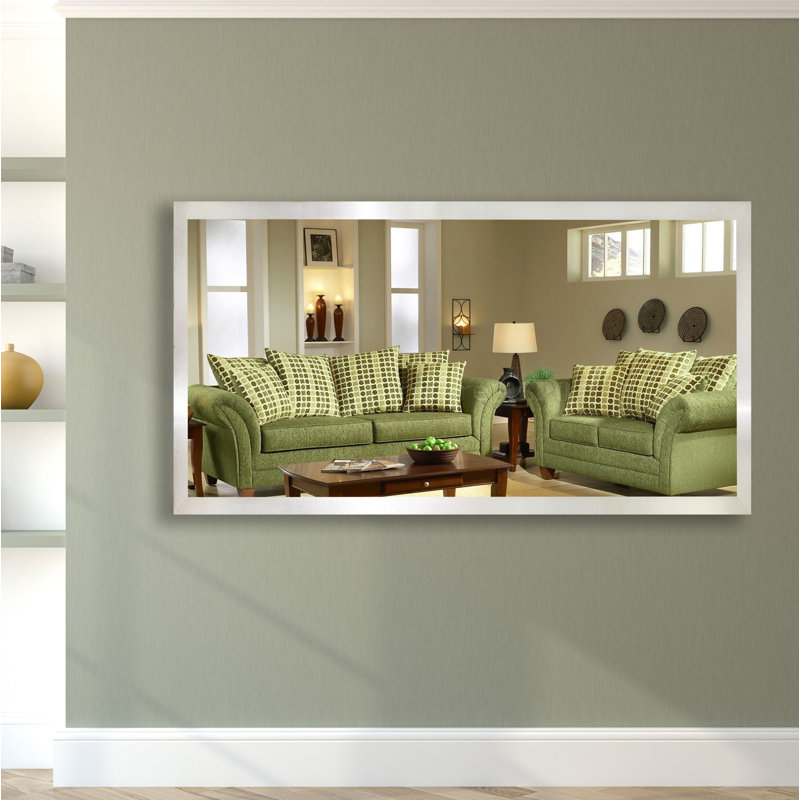 Swayam Wood Flat Wall Mirror, 34.5" H x 70" W