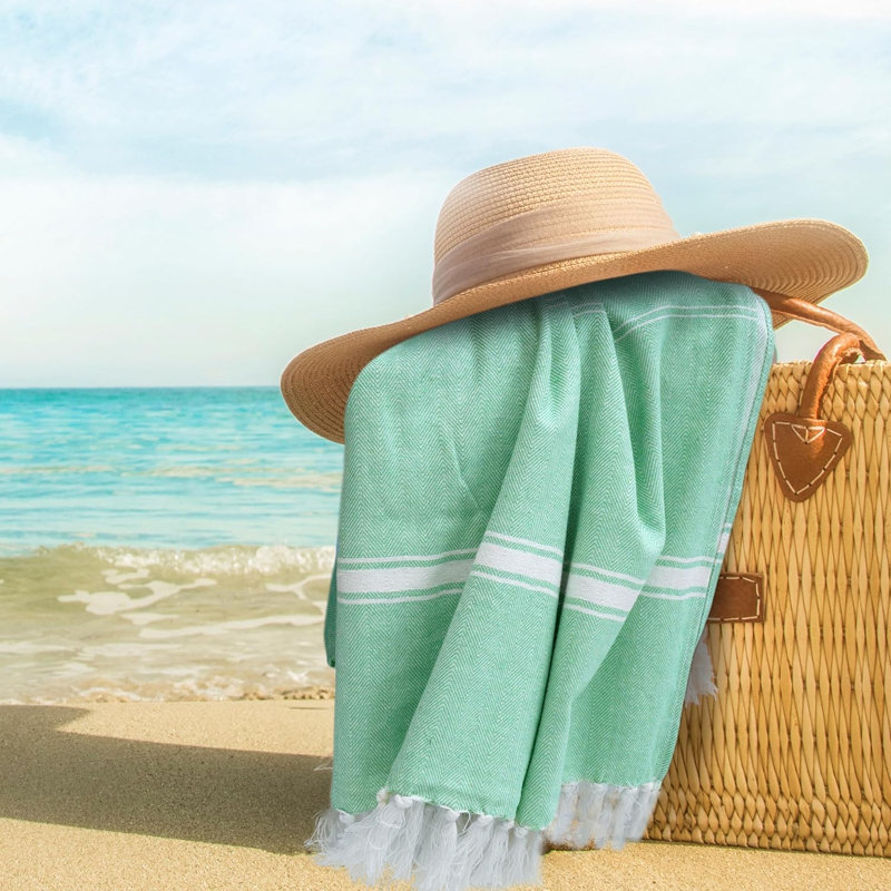 Cotton Beach Towel, Green