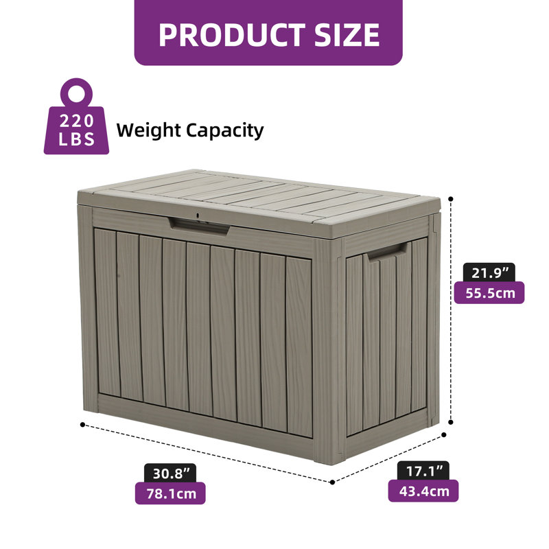 45 Gallon Deck Box, Brown