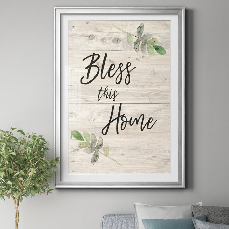 " Bless This Home ", Silver, 18.5" H x 24.5" W x 1.5" D