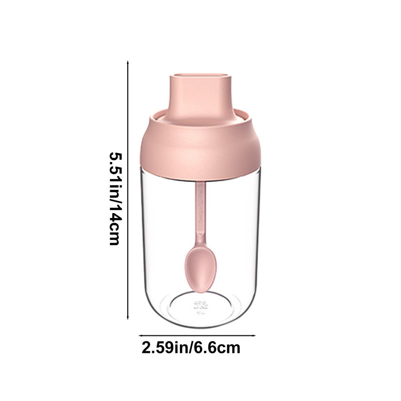 Bouteille d'eau avec couvercle et cuillère, Pink