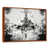 Toile avec cadre flottant brun