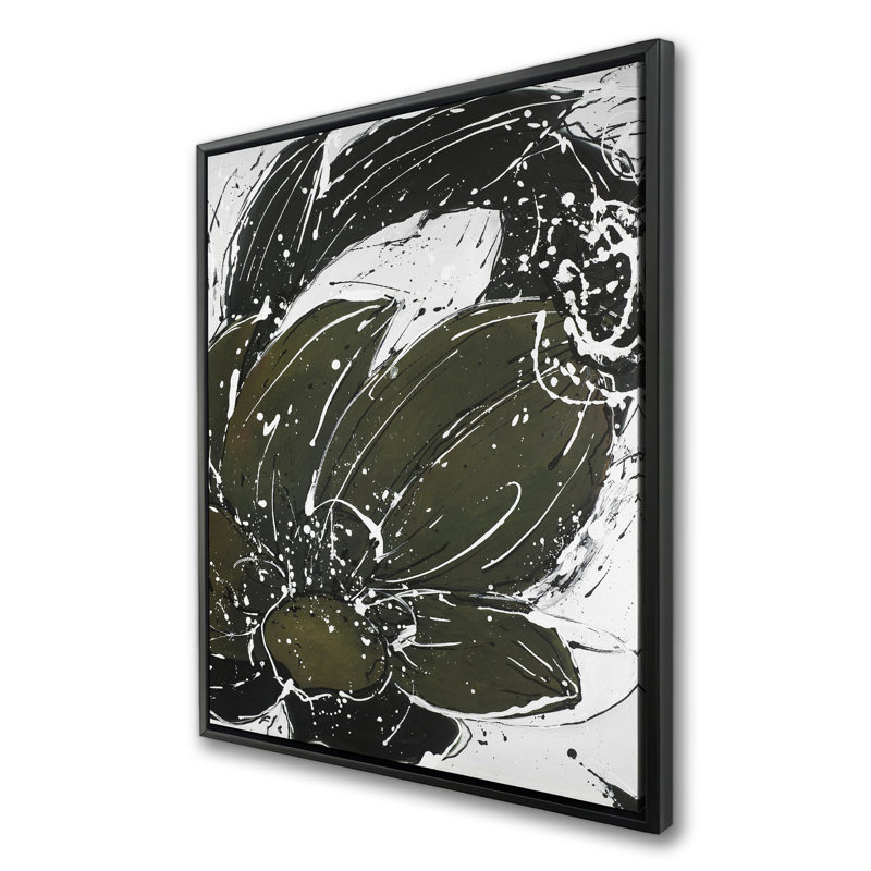 Abstrait fleur avec éclaboussures de peinture