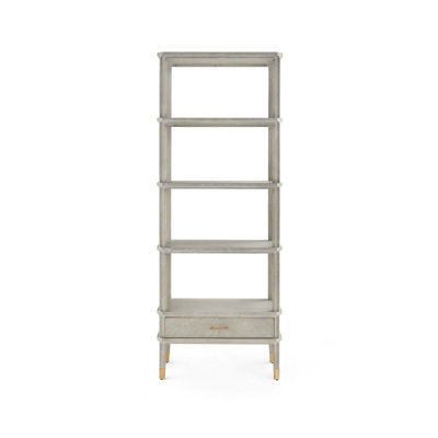 Bertram Solid Wood Etagere Bookcase
