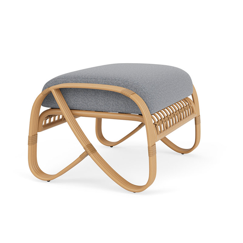 Riviera Outdoor Ottoman, Rumba Stonewashed
