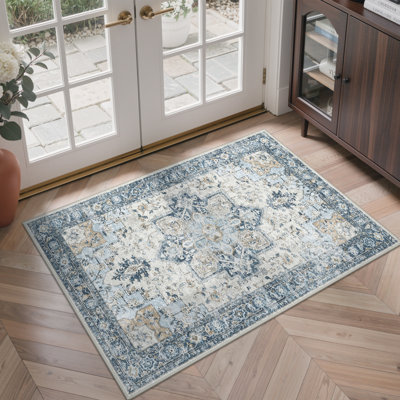 Transitional Machine Washable Non-Slip Area Rug