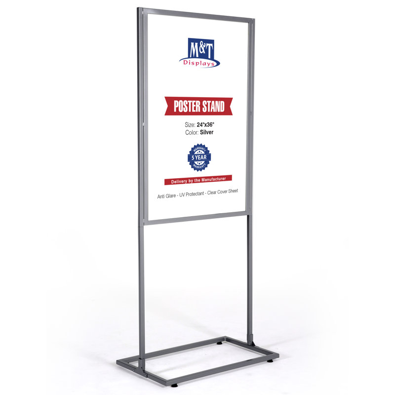 Floor Standing Double-Sided Pedestal Poster Holder