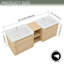 Meuble-lavabo double 60 po avec lavabo en céramique blanc et tablettes de rangement, porte à fermeture en douceur-358060994
