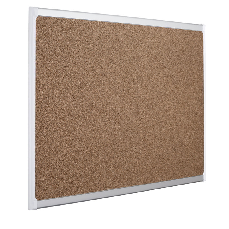 Wall Cork Magnetic Medium - 4' - 6' Bulletin Board, 90cm H x 120cm L x 1.5cm D, White