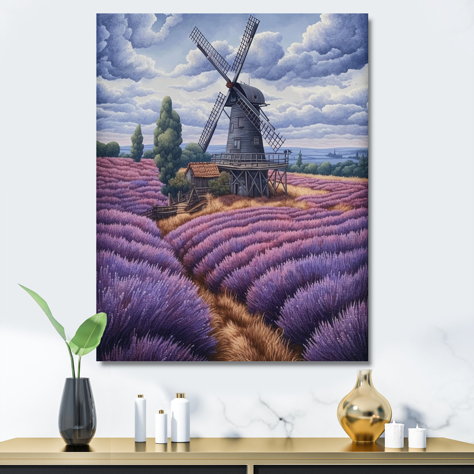 Ophelia & Co. Lavender Mills II - Landscapes Canvas Art Print | Wayfair