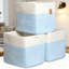 Ensemble de 3 bacs de rangement | Paniers de rangement en corde de coton tissé avec poignées renforcées | Conception extra profonde de 15 pouces pour une capacité de rangement maximale-1976932087-1976932083