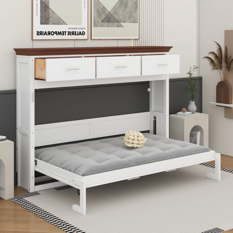 Lit escamotable simple avec tiroirs