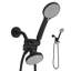 Ensemble de robinet de douche à jet simple à une jet et poignée ronde 1,8 GPM avec pomme de douche à haute pression en chrome poli-116836916