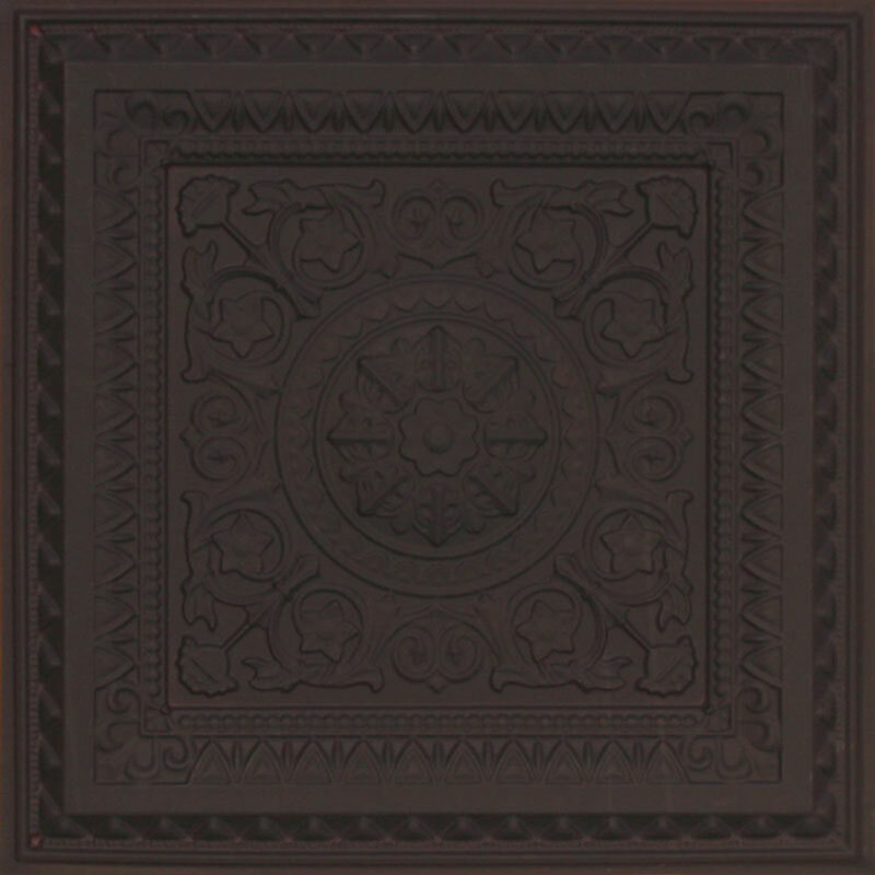 Tuile de plafond en PVC La Scala, Noir, L 24 po x L 24 po